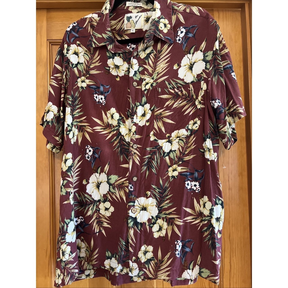 Ron Chereskin Men's XL Hawaiian  Shirt Button Up 100% Rayon